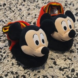 Disney Mickey Mouse Kids Slippers - Red and Black